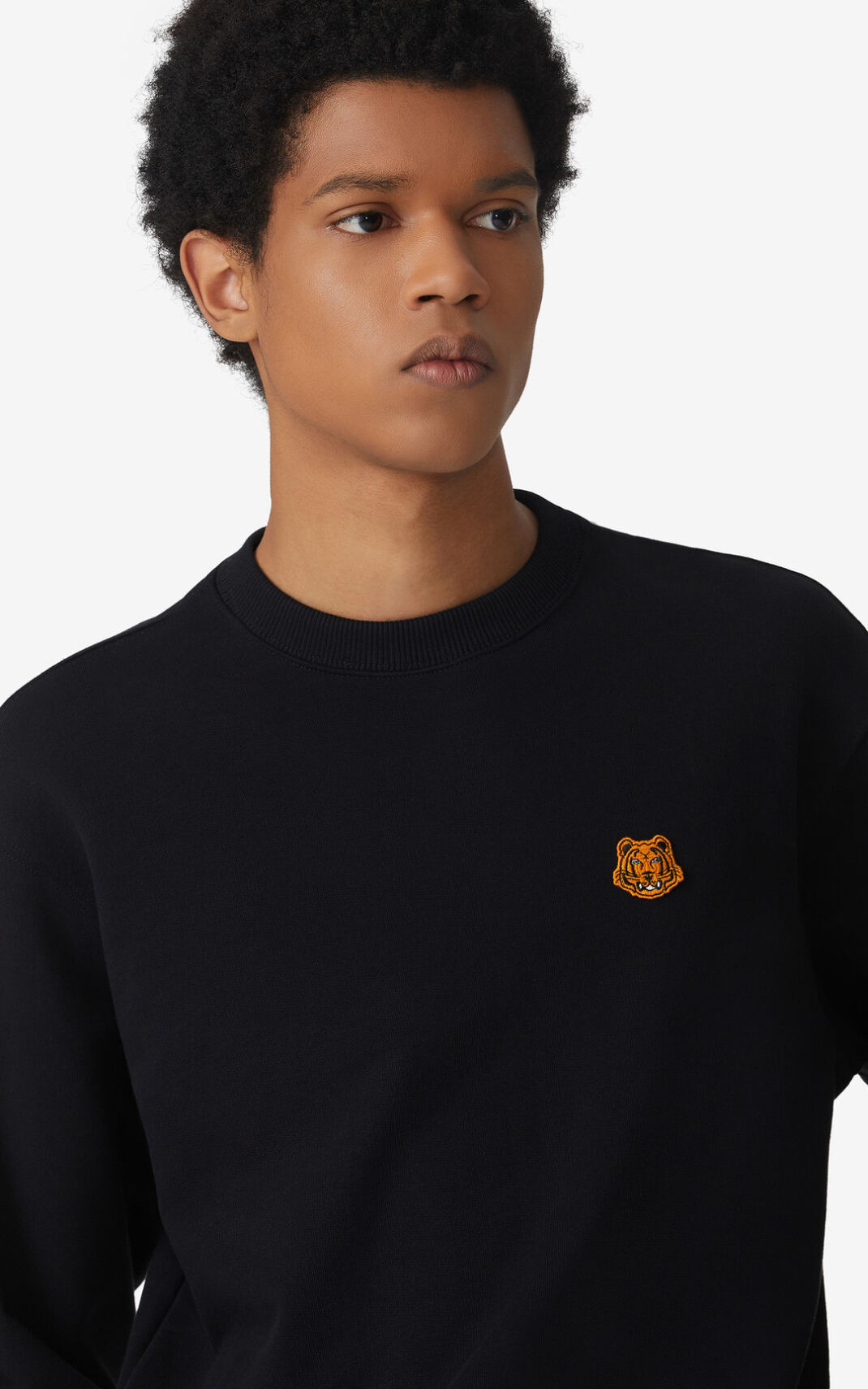 Kenzo Tiger Crest Sweatshirt Erkek Siyah | 7149-IJHFE